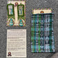 Handmade Beaded Earrings with Vintage Textile from Chichi and Clay Bead Drops, olive rectangle
