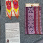 Guatemalan Mayan Textile Statement Earrings with Handmade Clay Beads, red square