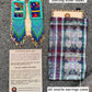 Guatemalan Mayan Textile Statement Earrings with Handmade Clay Beads, turquoise rectangle