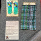 Guatemalan Mayan Textile Statement Earrings with Handmade Clay Beads, medium length, pastels