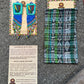 Handmade Statement Earrings with Aguacatán Textile & Graduated Clay Bead Fringe, turquoise square