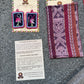 Artisan Guatemalan Embroidered Flamingo Bird Earrings with Ceramic Clay Beads and Silver Hooks, hot pink