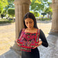Chichicastenango Woven Textile Poncho with Black Jade