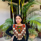 Embroidered Ceremonial Poncho Wearable Art from Santiago Atitlán - Vuelo de Quetzal