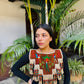 Embroidered Ceremonial Poncho Wearable Art from Santiago Atitlán - Vuelo de Quetzal