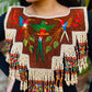 Embroidered Ceremonial Poncho Wearable Art from Santiago Atitlán - Vuelo de Quetzal