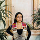 Ceremonial Shoulder Piece with Jade Stones and Ceramic Beads - Sacred Ivory