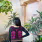 Ceremonial Poncho with Jade & Vintage Huipil - Alas del Cosmos