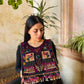 Ceremonial Poncho with Jade & Vintage Huipil - Alas del Cosmos