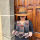 Beaded Tabard Poncho with Traditional Textile & Jade - Universo Nocturno