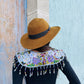 Shoulder Cape with Draped Beads - Huipil Capa Jardin de Invierno