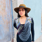 Shoulder Cape with Draped Beads - Huipil Capa Jardin de Invierno