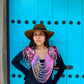Shoulder Cape with Draped Beads - Huipil Capa Susurro de Rosas