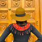 Ceremonial Shoulder Piece with Jade Stones and Ceramic Beads - Chachales