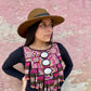 Wearable Art Poncho with Vintage Chichi Textile and Lavender Jade - Cielo Rosa