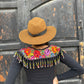 Shoulder Cape with Draped Beads - Huipil Capa Primavera Nocturna