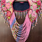 Shoulder Cape with Draped Beads - Huipil Capa Susurro de Rosas