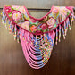 Shoulder Cape with Draped Beads - Huipil Capa Susurro de Rosas