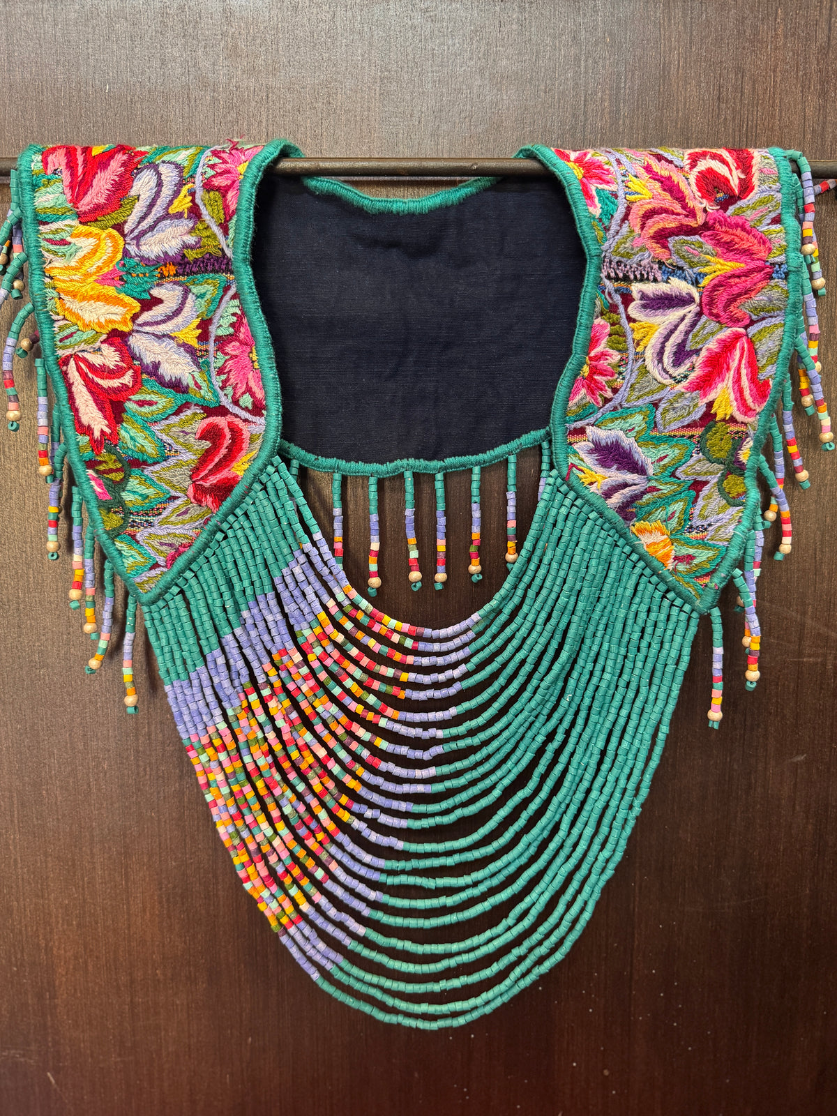 Shoulder Cape with Draped Beads - Huipil Capa Primavera Silvestre