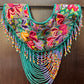Shoulder Cape with Draped Beads - Huipil Capa Primavera Silvestre