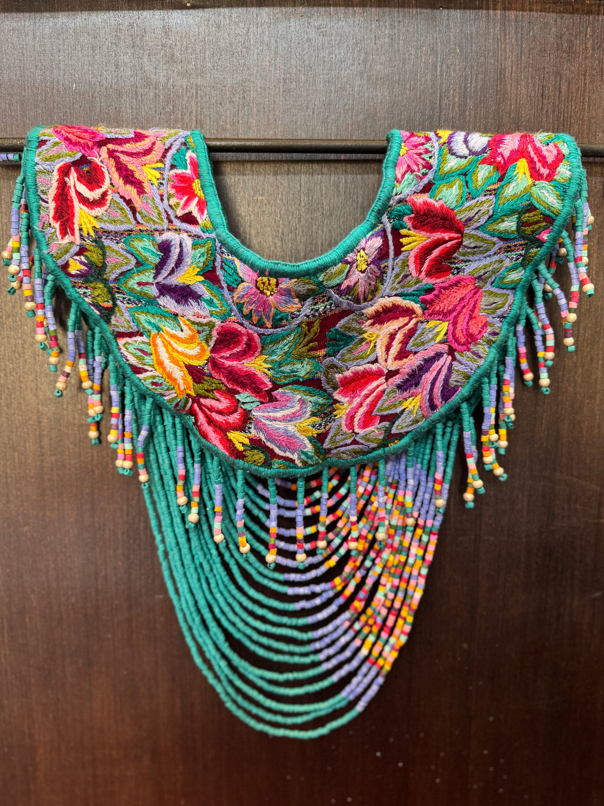 Shoulder Cape with Draped Beads - Huipil Capa Primavera Silvestre