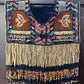 Ceremonial Fringe Poncho with Black Jade - Alas del Cielo