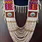 Ceremonial Shoulder Piece with Jade Stones and Ceramic Beads - Sacred Ivory