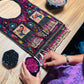 Ceremonial Poncho with Jade & Vintage Huipil - Alas del Cosmos