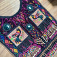 Ceremonial Poncho with Jade & Vintage Huipil - Alas del Cosmos