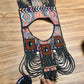 Beaded Tabard Poncho with Traditional Textile & Jade - Universo Nocturno