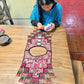 Wearable Art Poncho with Vintage Chichi Textile and Lavender Jade - Cielo Rosa