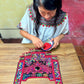 Chichicastenango Woven Textile Poncho with Black Jade