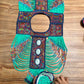 Beaded Tabard Poncho with Traditional Textile & Lilac Jade - Via Turquesa