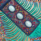 Beaded Tabard Poncho with Traditional Textile & Lilac Jade - Via Turquesa
