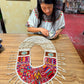 Ceremonial Shoulder Piece with Jade Stones and Ceramic Beads - Sacred Ivory