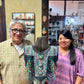 Beaded Tabard Poncho with Traditional Textile & Jade - Noche de Colores