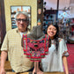 Chichicastenango Woven Textile Poncho with Black Jade