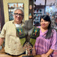 Ceremonial Shoulder Piece with Embroidered Birds and Flowers - Olive Birds