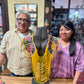 Shoulder Cape with Draped Beads - Huipil Capa Flores de Oro
