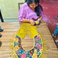 Shoulder Cape with Draped Beads - Huipil Capa Flores de Oro