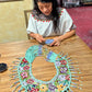 Shoulder Cape with Draped Beads - Huipil Capa Jardin de Lavanda