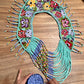 Shoulder Cape with Draped Beads - Huipil Capa Jardin de Lavanda