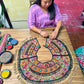 Ceremonial Cape with Jade & Vintage Floral Huipil - Yohl Ik’nal