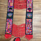 Ceremonial Shoulder Piece with Black Jade and Embroidered Birds - Red Cosmology