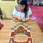 Embroidered Ceremonial Poncho Wearable Art from Santiago Atitlán - Vuelo de Quetzal