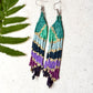 Ultra Lightweight Beaded Earrings in Picasso Inspired Design