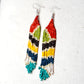 Ultra Lightweight Beaded Earrings in Picasso Inspired Design