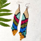 Ultra Lightweight Beaded Earrings in Picasso Inspired Design