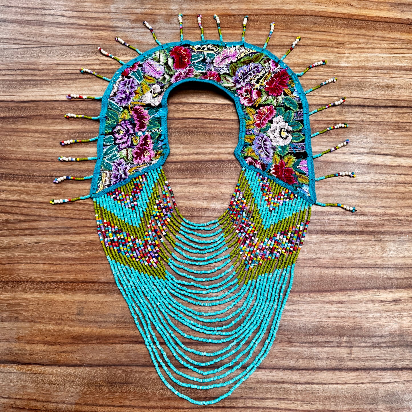 Shoulder Cape with Beads - Huipil Capa, Guiding Arrows