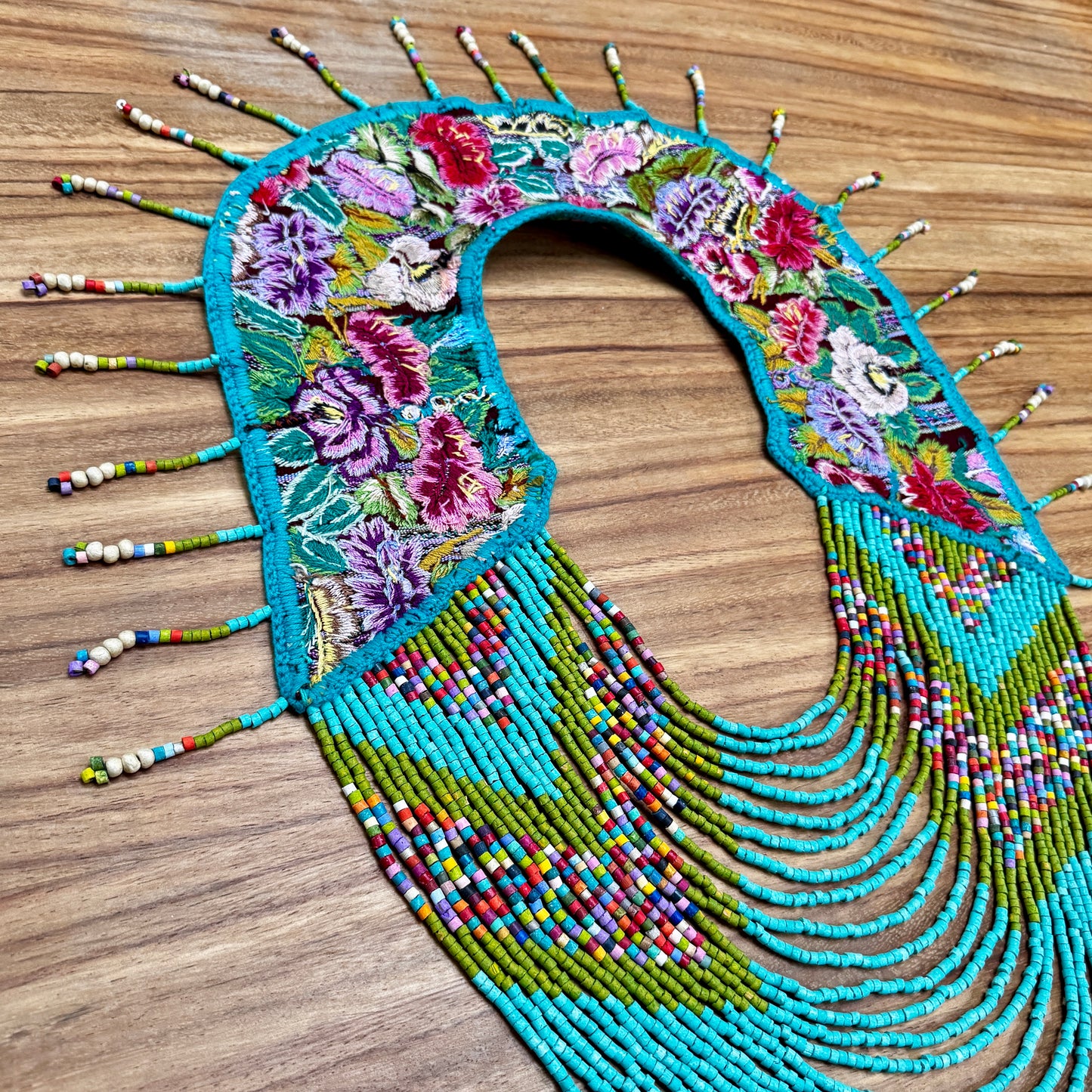 Shoulder Cape with Beads - Huipil Capa, Guiding Arrows